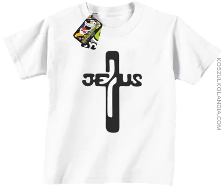 JEZUS w Krzyżu Symbol Vector - Koszulka Dziecięca