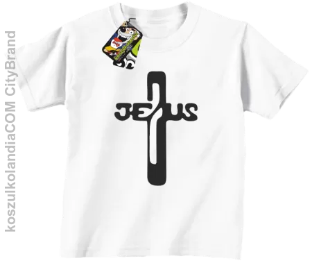 JEZUS w Krzyżu Symbol Vector - Koszulka Dziecięca