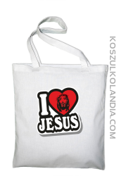 I love Jesus StickStyle - Torba na zakupy - Biały