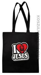 I love Jesus StickStyle - Torba na zakupy - Czarny