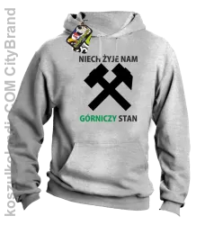 Niech żyje nam górniczy stan - Bluza męska z kapturem melanż 