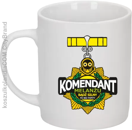 KOMENDANT MELANŻU - Kubek ceramiczny biały 