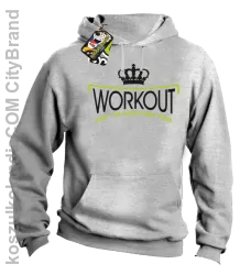 Workout shut the FUCKUP and train - Bluza męska z kapturem melanż