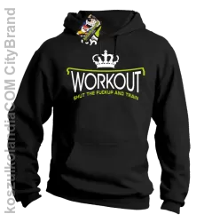 Workout shut the FUCKUP and train - Bluza męska z kapturem czarna