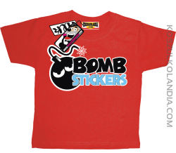 Bomb Stickers - koszulka dla dziecka - czerwony