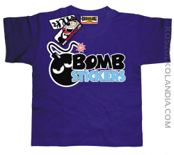 Bomb Stickers - koszulka dla dziecka - fioletowy