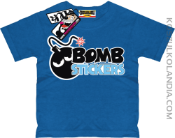 Bomb Stickers - koszulka dla dziecka - niebieski