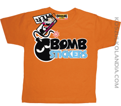 Bomb Stickers - koszulka dla dziecka - pomarańczowy
