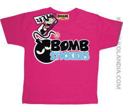 Bomb Stickers - koszulka dla dziecka - różowy