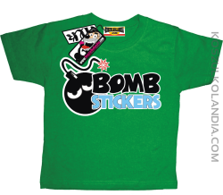 Bomb Stickers - koszulka dla dziecka - zielony