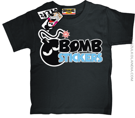 Bomb Stickers - koszulka dla dziecka - czarny