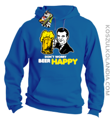 DON'T WORRY BEER HAPPY - Bluza z kapturem royal