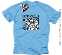 Voodoo Revolta Face - koszulka męska - błękitny