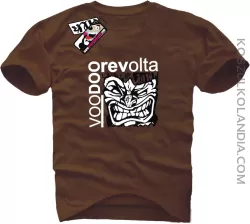 Voodoo Revolta Face - koszulka męska - brązowy