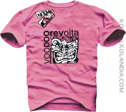 Voodoo Revolta Face - koszulka męska - różowy