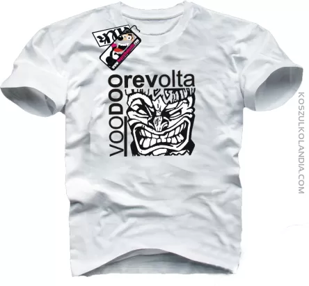 Voodoo Revolta Face - koszulka męska - biały