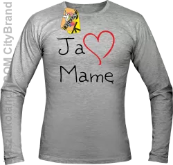 Ja kocham Mamę - Longsleeve męski melanż 