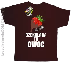 Czekolada to owoc - Koszulka dziecięca brązowa 