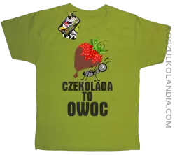 Czekolada to owoc - Koszulka dziecięca kiwi