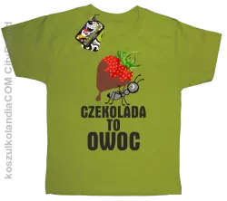 Czekolada to owoc - Koszulka dziecięca kiwi