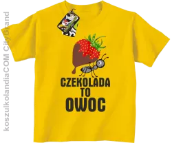 Czekolada to owoc - Koszulka dziecięca żółta 