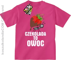 Czekolada to owoc - Koszulka dziecięca fuchsia 