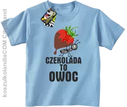 Czekolada to owoc - Koszulka dziecięca błękitna 