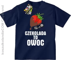 Czekolada to owoc - Koszulka dziecięca granatowa 