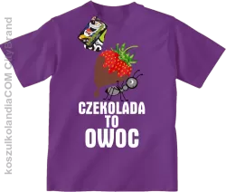 Czekolada to owoc - Koszulka dziecięca fioletowa 