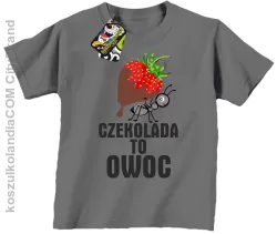 Czekolada to owoc - Koszulka dziecięca szara 