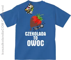 Czekolada to owoc - Koszulka dziecięca niebieska 