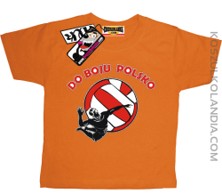 Do boju Polsko - dziecięca koszulka z nadrukiem - pomarańczowy