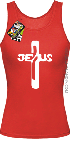 JEZUS w Krzyżu Symbol Vector - Top Damski