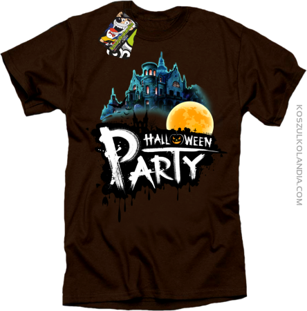 Halloween Party Moon Castle - koszulka męska 