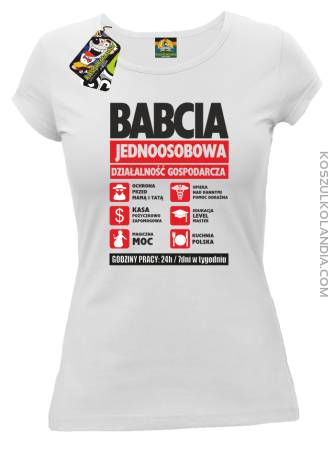 BABCIA - Jednoosobowa działalność gospodarcza - Koszulka Taliowana