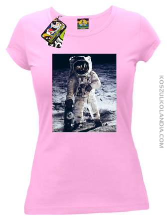 Kosmonauta z deskorolką - koszulka damska 
