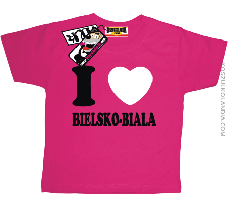 I love Bielsko-Biała - dziecięca koszulka z nadrukiem