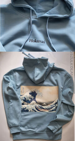 Hokusai FALA  - bluza męska z kapturem