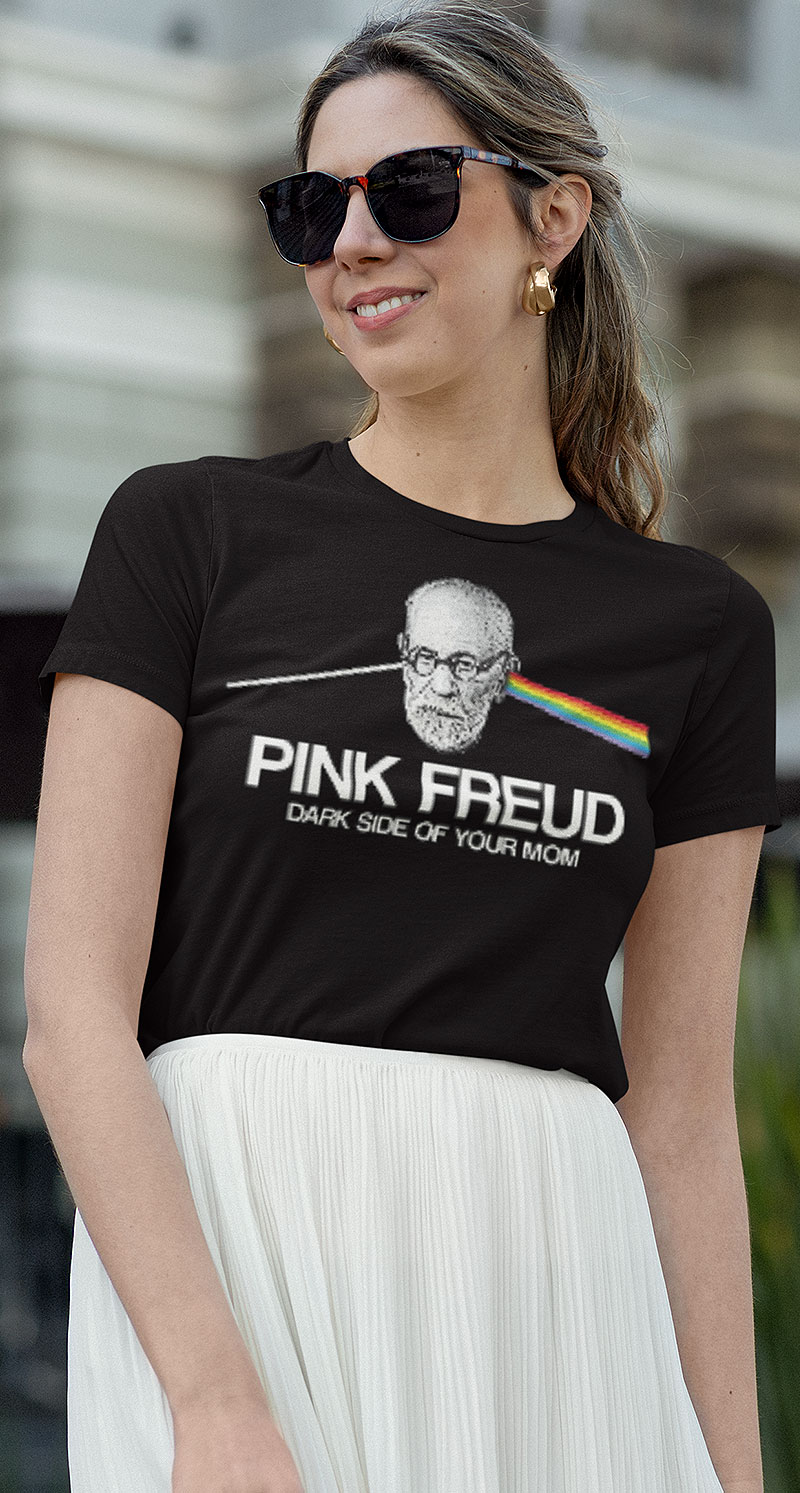 Pink Freud Dark Side koszulka damska