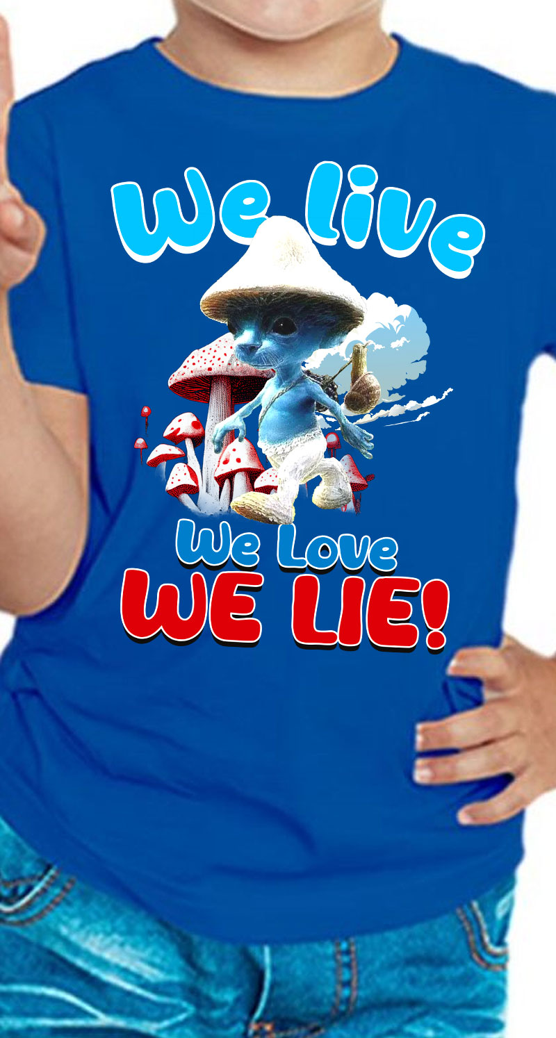  We Live We Love We Lie Smurf Cat Sticker Decal