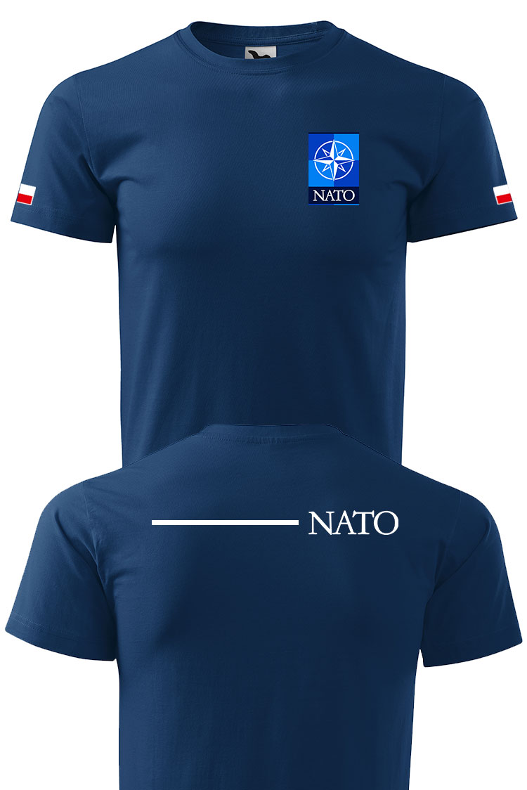 Koszulka taktyczna NATO + dwa rękawki PL + tył Nato 