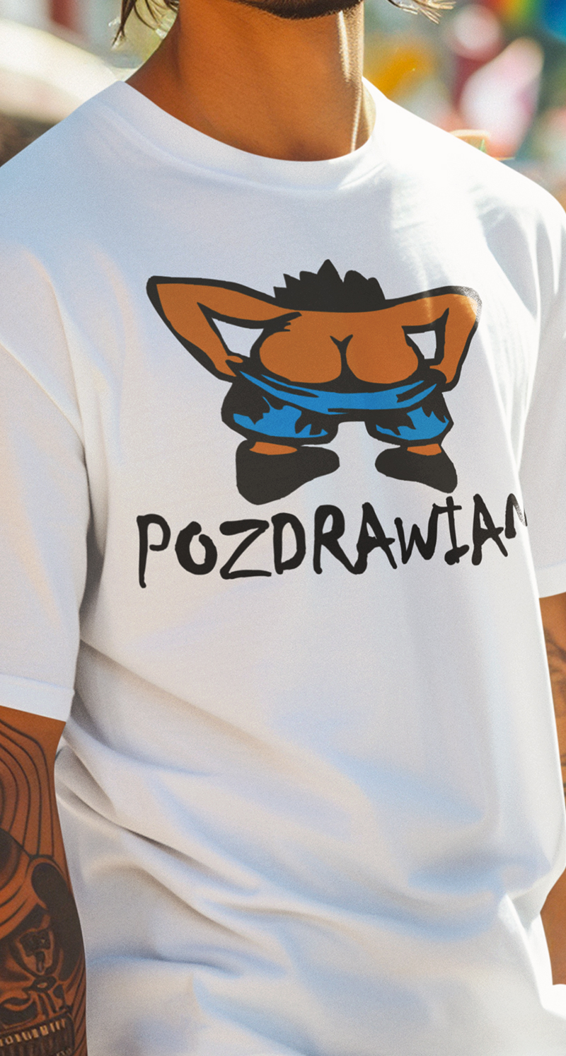 POZDRAWIAM - koszulka męska Nr KODIA00041